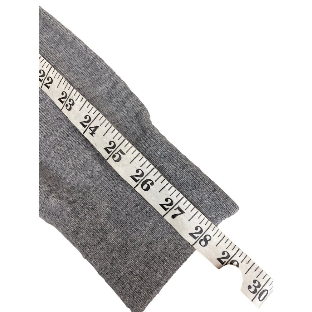 Banana Republic Men's M Quarter-Zip Merino Wool Blend Sweater Gray Pullover - Picture 13 of 14